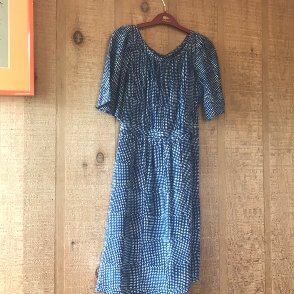 Banana republic Madmen era blue dress